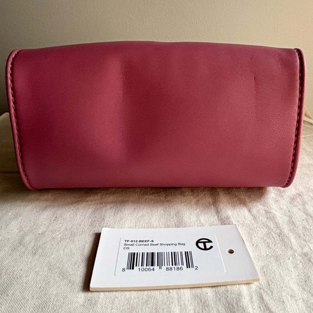 Telfar Small Corned Beef Pink Shopping Bag Mini Tote Crossbody Vegan Leather - Picture 4 of 6